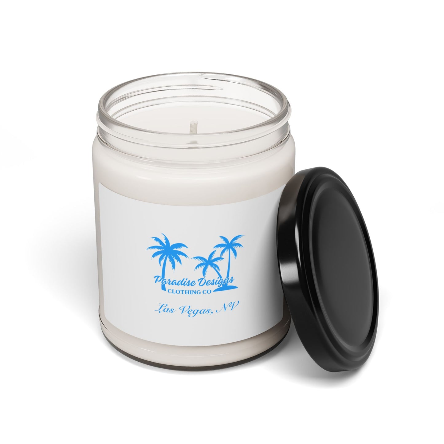Tropical Palm Scented Soy Candle — 9oz Beach Breeze Jar (Paradise Desert)