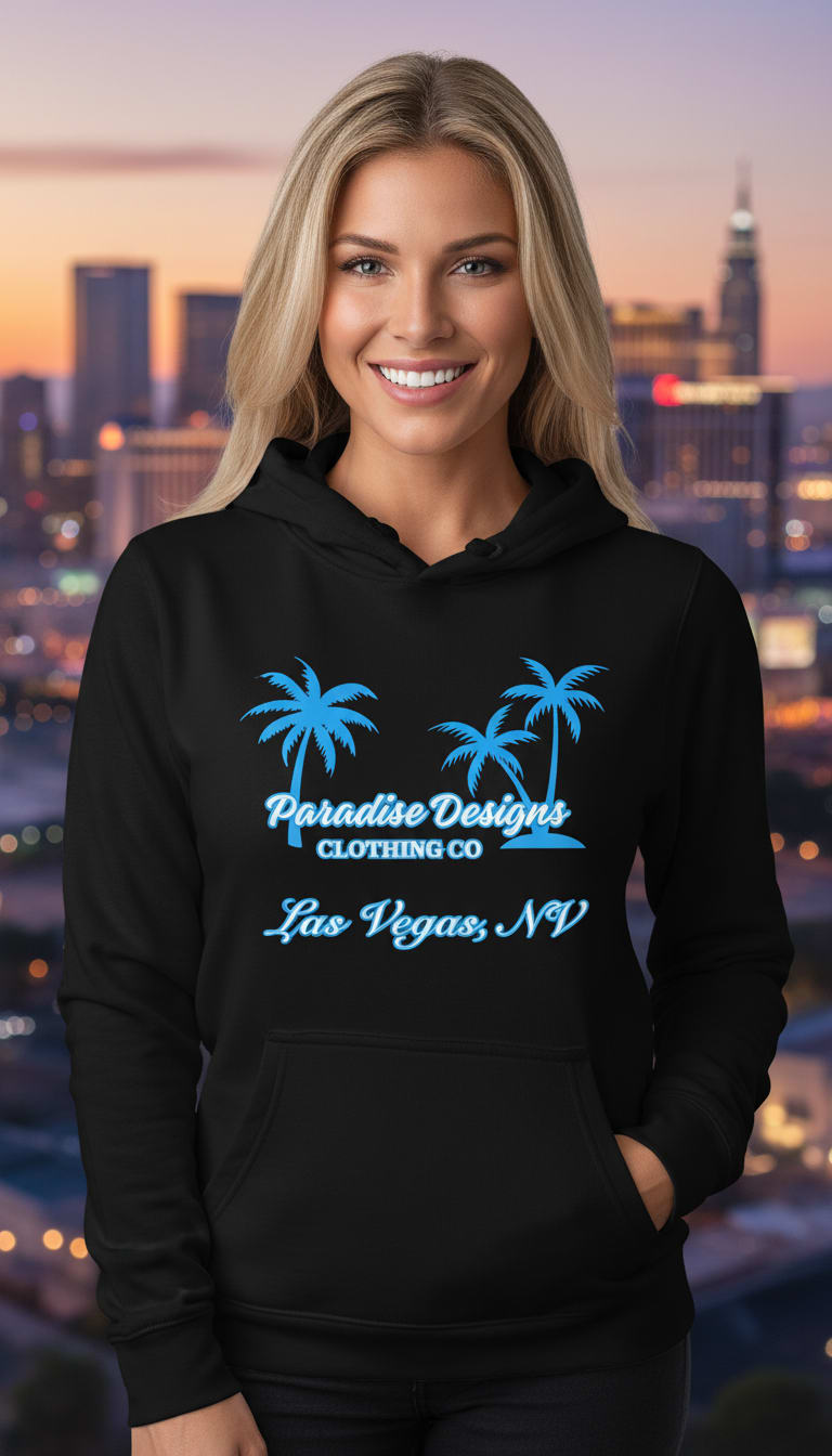 Las Vegas Hoodie - Paradise Designs All Blue