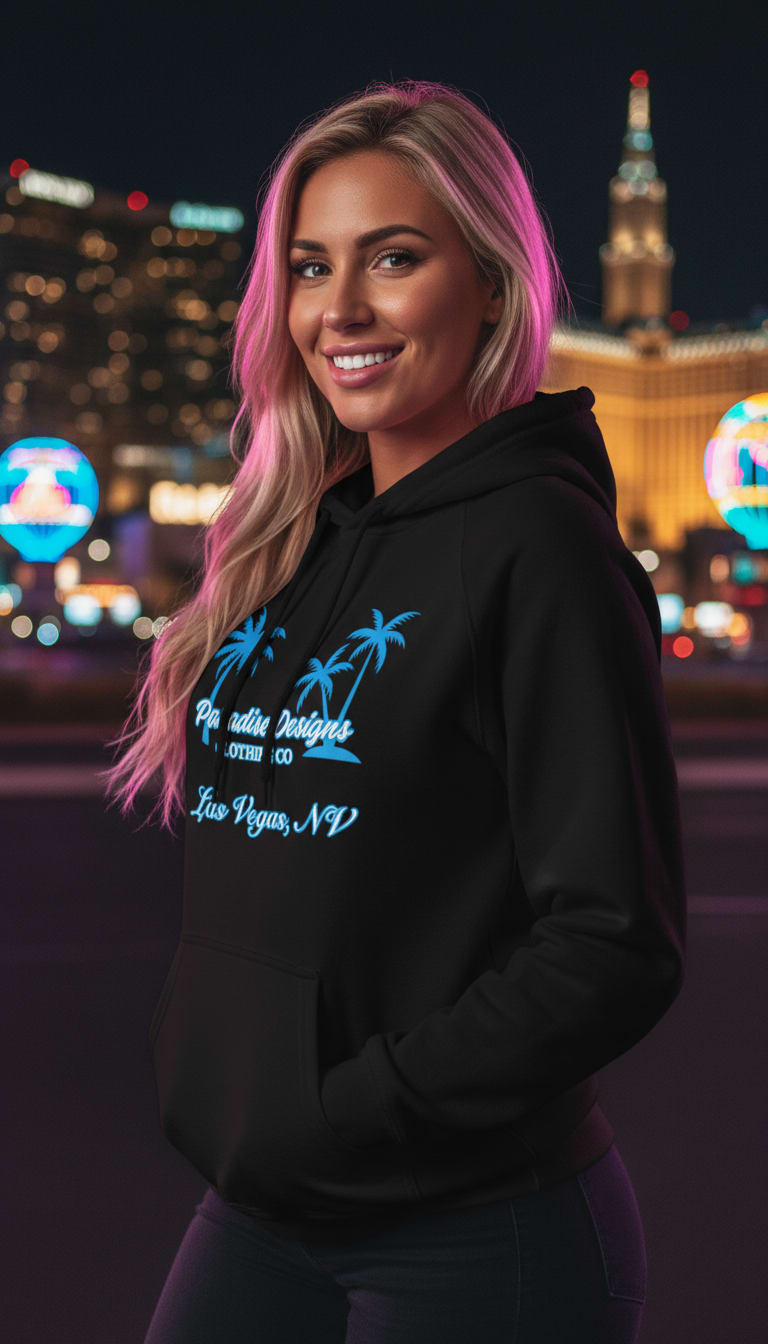 Las Vegas Hoodie - Paradise Designs All Blue