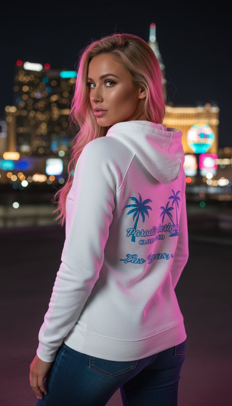 Las Vegas Hoodie - Paradise Designs All Blue