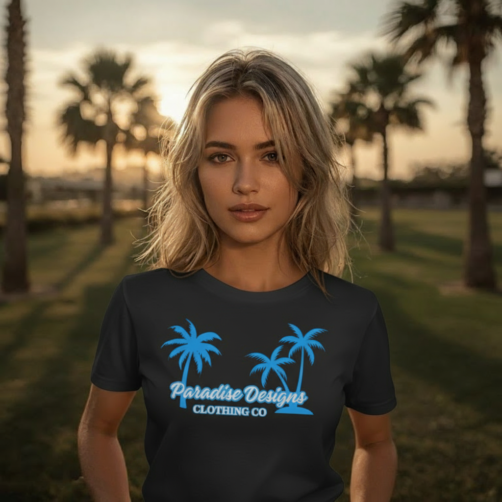 Women's Paradise T-Shirt - Premium Cotton Tee - Paradise Designs Clothing Co.
