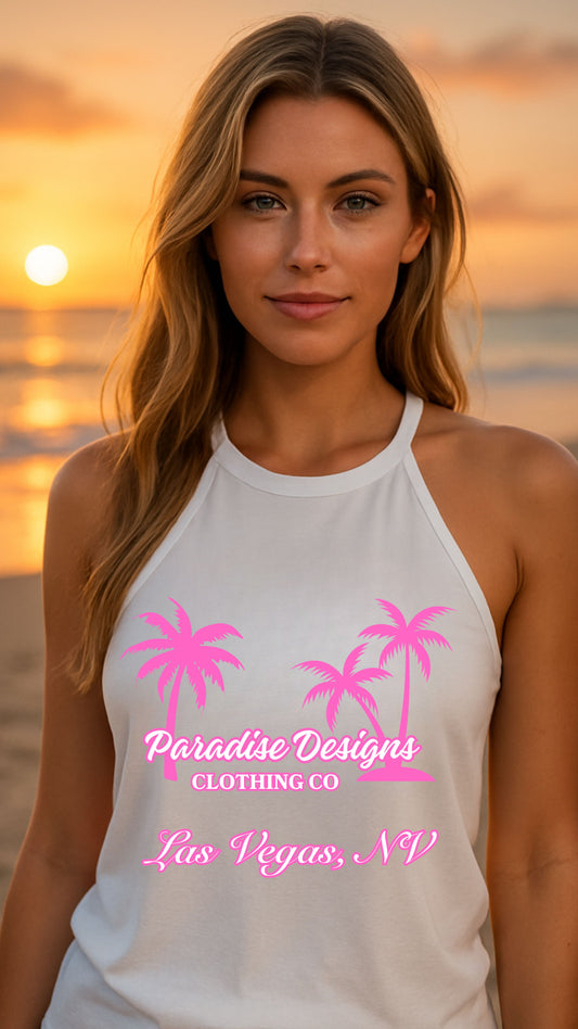 Women's Perfect Tri Rocker Tank Pink Paradise - Soft Blend Fabric